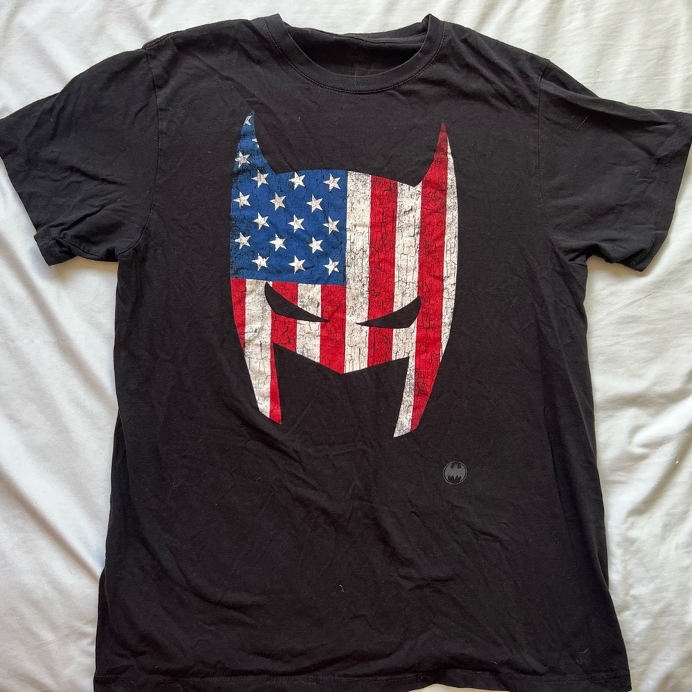 American Flag Batman Mask T-Shirt